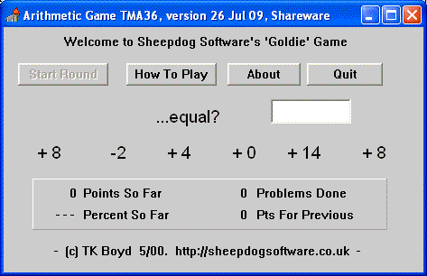 Screenshot of TMA36, Goldie's game
